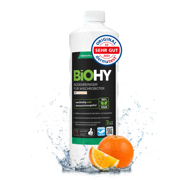 BiOHY Wischroboter-Reiniger mit Orangenduft und Dosierer