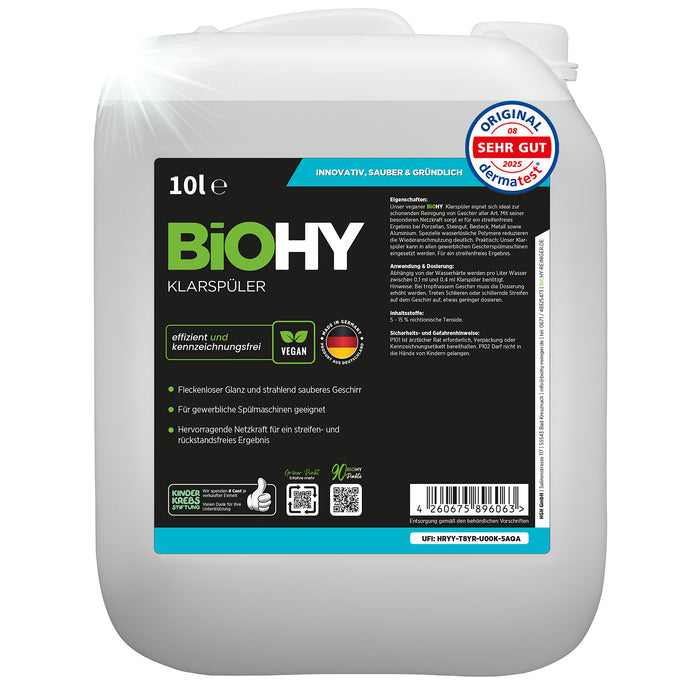 BiOHY Klarspüler im 10er-Pack – 10 x 1 Liter Großgebinde