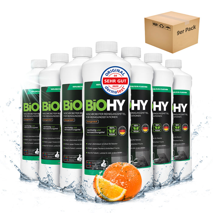 BiOHY Nettoyant pour stations de nettoyage de robots d'essuyage, Nettoyant pour robots d'essuyage, Nettoyant pour sols non polluant, Bio concentré