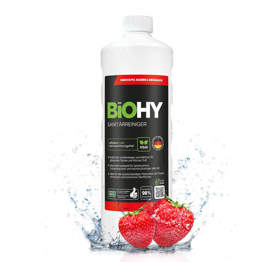 Flasche BiOHY Sanitärreiniger Konzentrat, 1 Liter, für Fliesen, Armaturen und Sanitärkeramik