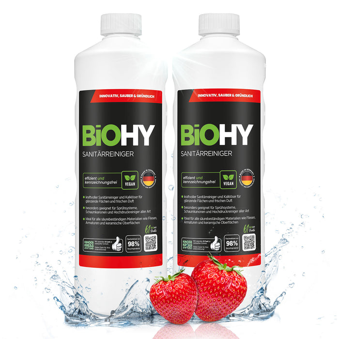 BiOHY Sanitärreiniger 2er-Pack (2 x 1 Liter) – Vorteilspack fürs Badezimmer