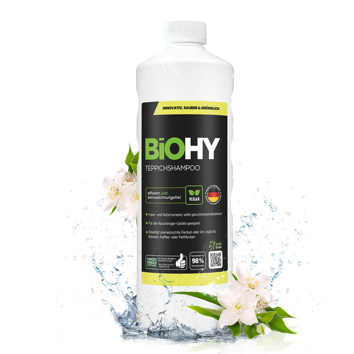 BiOHY Teppichshampoo 1 Liter – Konzentrat für Teppiche, Läufer und Auslegware