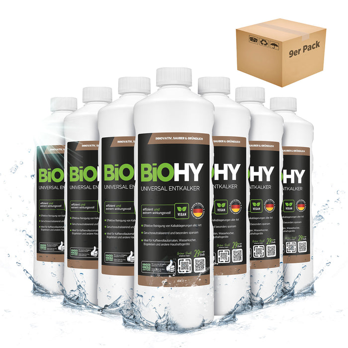 BiOHY Universal Entkalker im 9er-Pack (9 x 1 Liter)