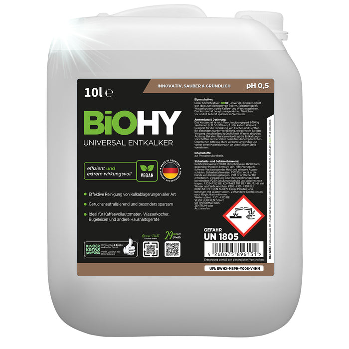 BiOHY Universal Entkalker im 10er-Pack (10 x 1 Liter)