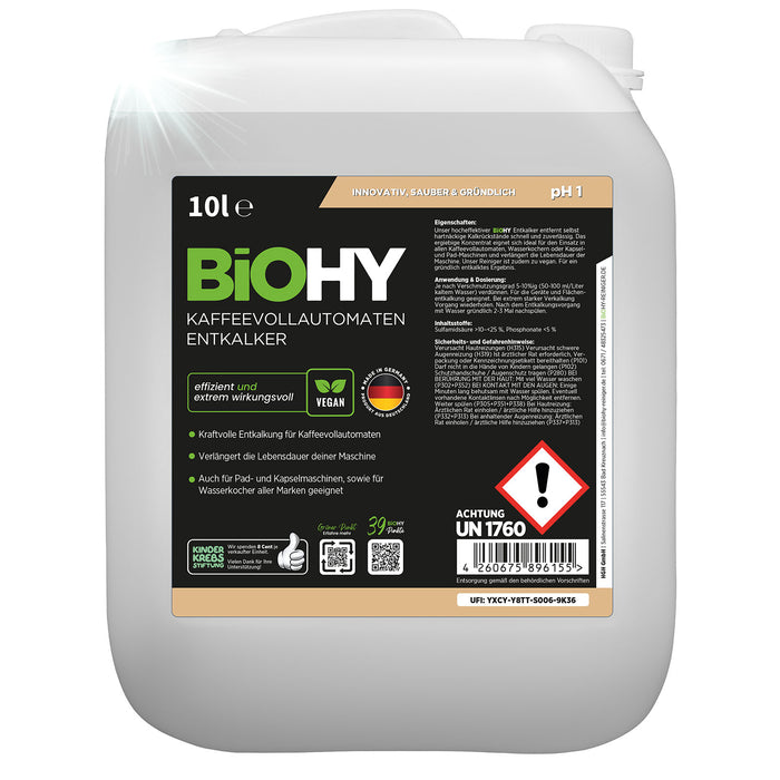 BiOHY Kaffeevollautomaten Entkalker – Verschluss-Detail der Flasche