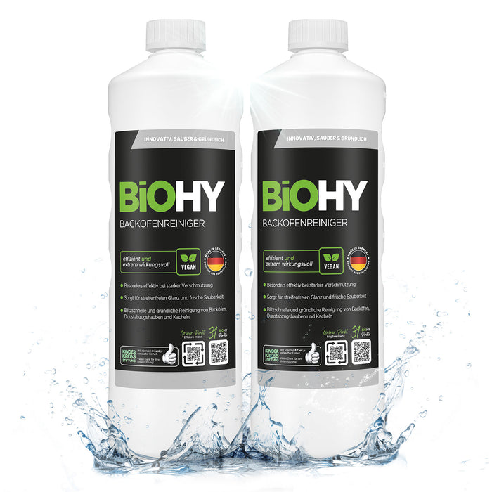 BiOHY Backofenreiniger 2er Pack – 2 x 1 Liter Konzentrat für den Haushalt