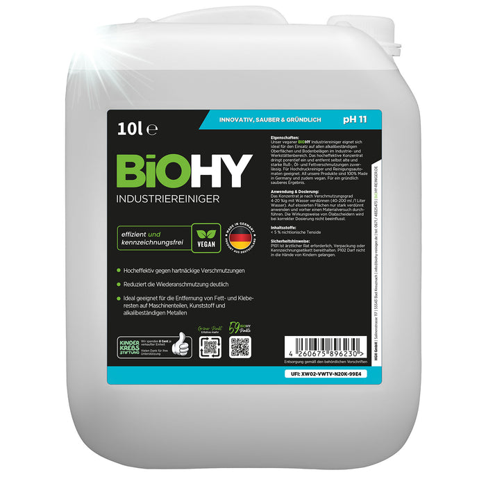 BiOHY Industriereiniger – Flasche in Nahaufnahme