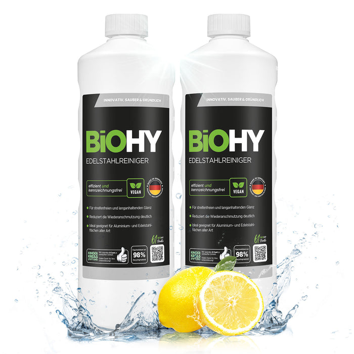 BiOHY Edelstahlreiniger Konzentrat – 2er-Pack (2 x 1 Liter)