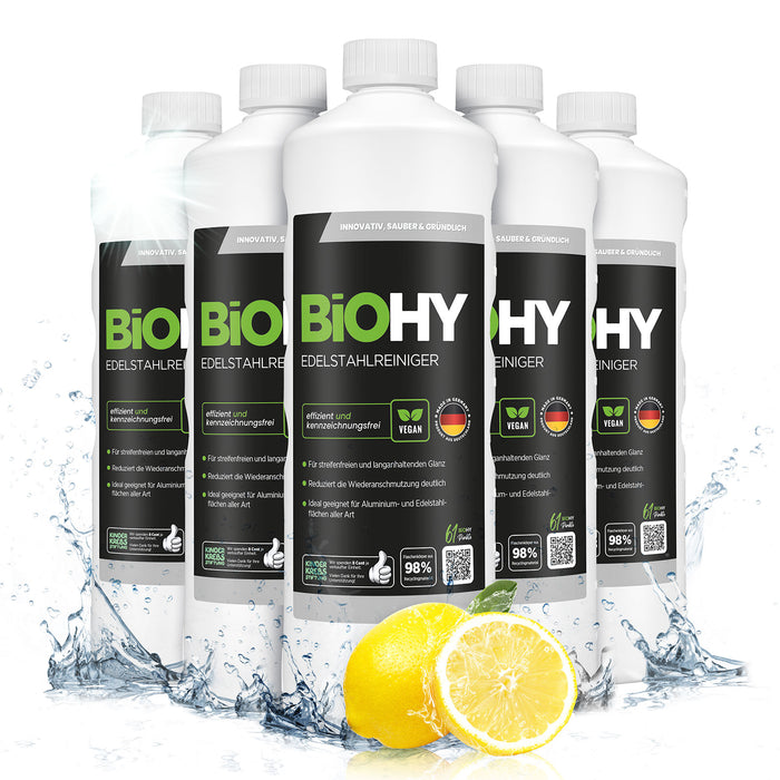 BiOHY Edelstahlreiniger Konzentrat – 6er-Pack (6 x 1 Liter)
