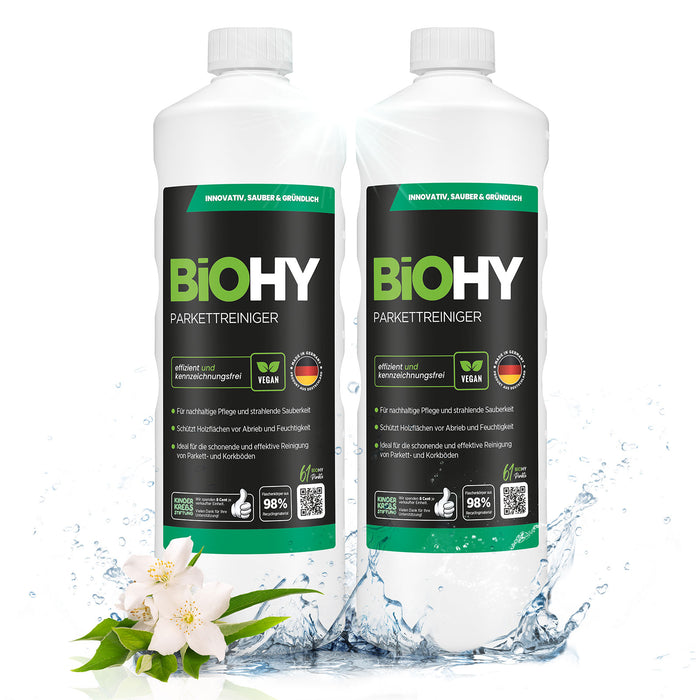 BiOHY Parkettreiniger im 2er-Pack (2 x 1 Liter)