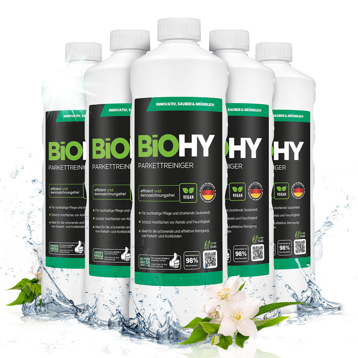 BiOHY Parkettreiniger im 6er-Pack (6 x 1 Liter)