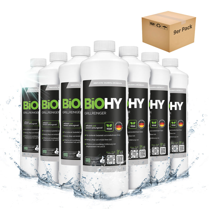 BiOHY Grillreiniger im 9er-Pack – 9 x 1 Liter Großpack