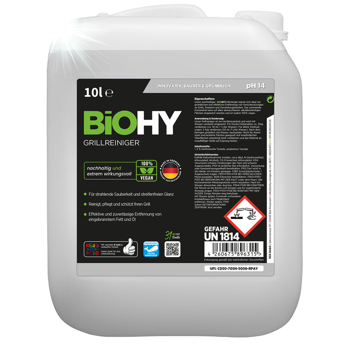 BiOHY Grillreiniger 10L (B2B) – Anwendung im Gewerbe, Produktabbildung
