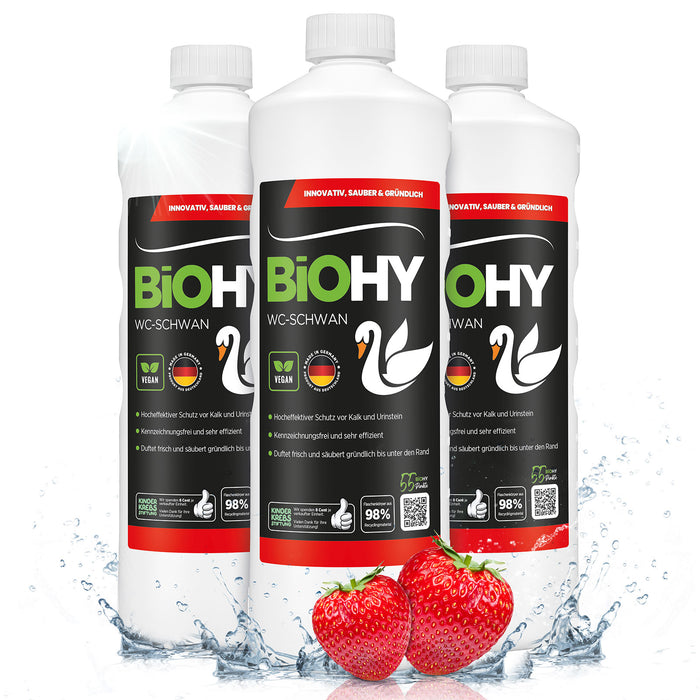 BiOHY WC-Schwan im 3er-Pack (3 x 1 Liter)
