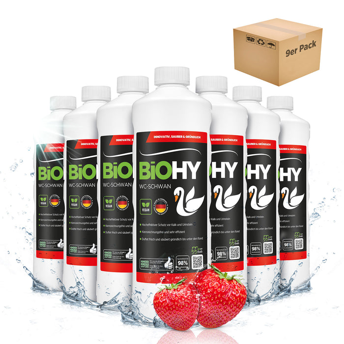 BiOHY WC-Schwan im 9er-Pack (9 x 1 Liter)
