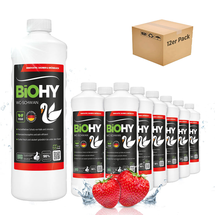 BiOHY WC-Schwan im 12er-Pack (12 x 1 Liter)