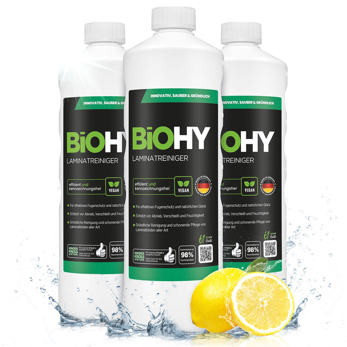 BiOHY Laminatreiniger im 3er-Pack (3 x 1 Liter)