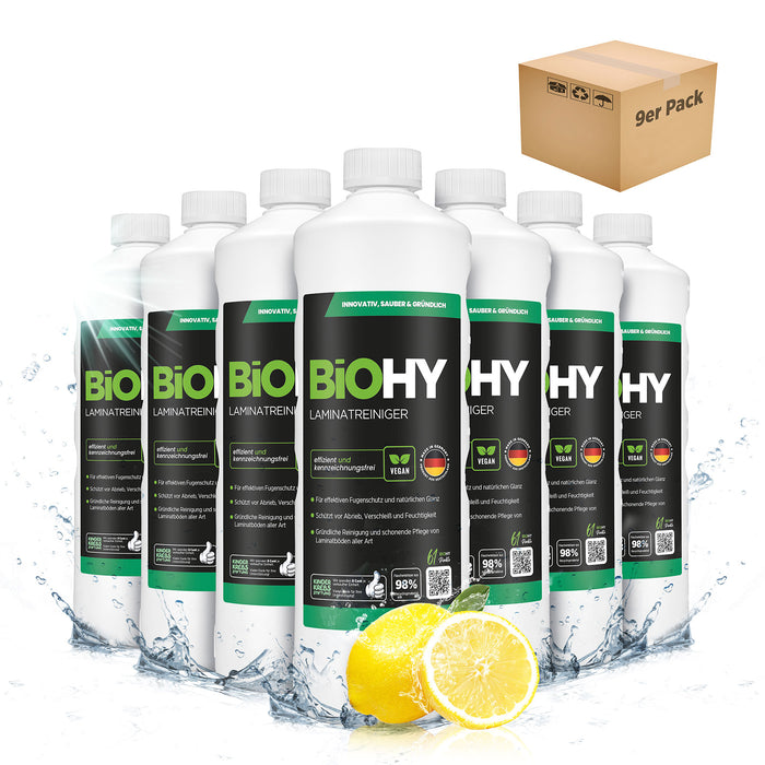 BiOHY Laminatreiniger im 9er-Pack (9 x 1 Liter)