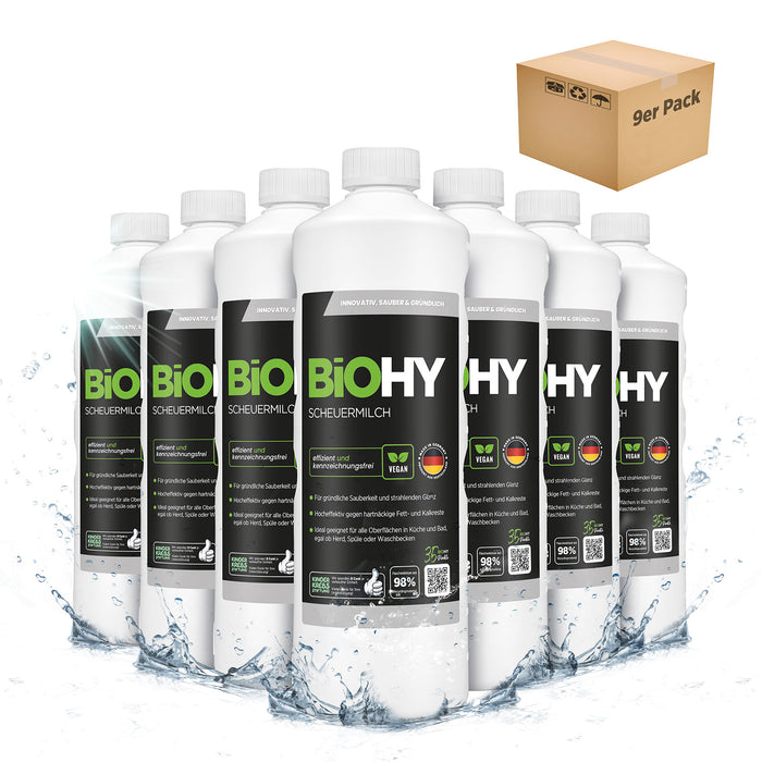 BiOHY Scheuermilch im 9er-Pack (9 x 1 Liter)