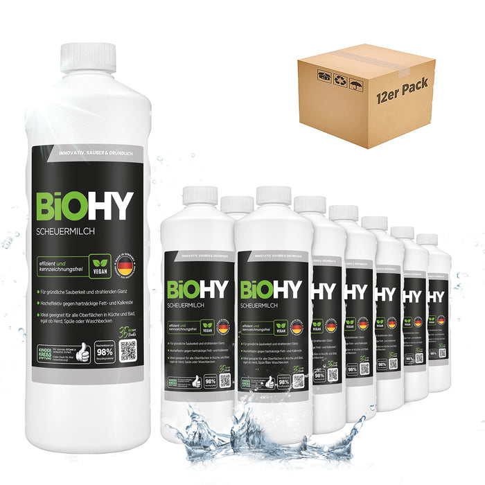 BiOHY Scheuermilch im 12er-Pack (12 x 1 Liter)