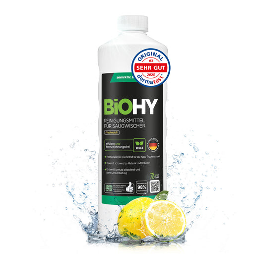 BiOHY Reinigungsmittel für Saugwischer 1 Liter – veganes Konzentrat für Tineco, Kärcher FC & Dreame, Made in Germany