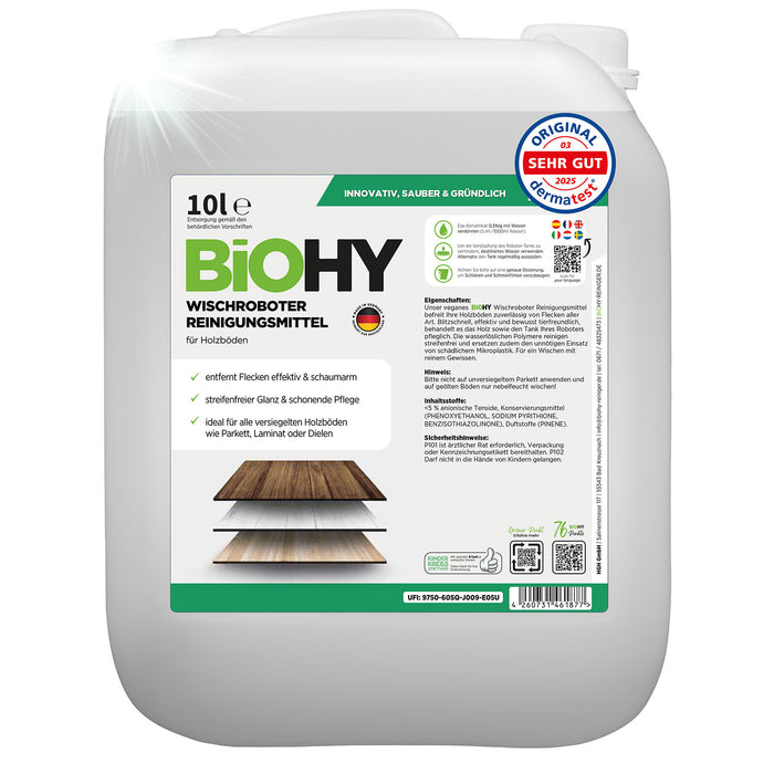 BiOHY Wischroboter-Reiniger Holzböden Großgebinde für Objekte