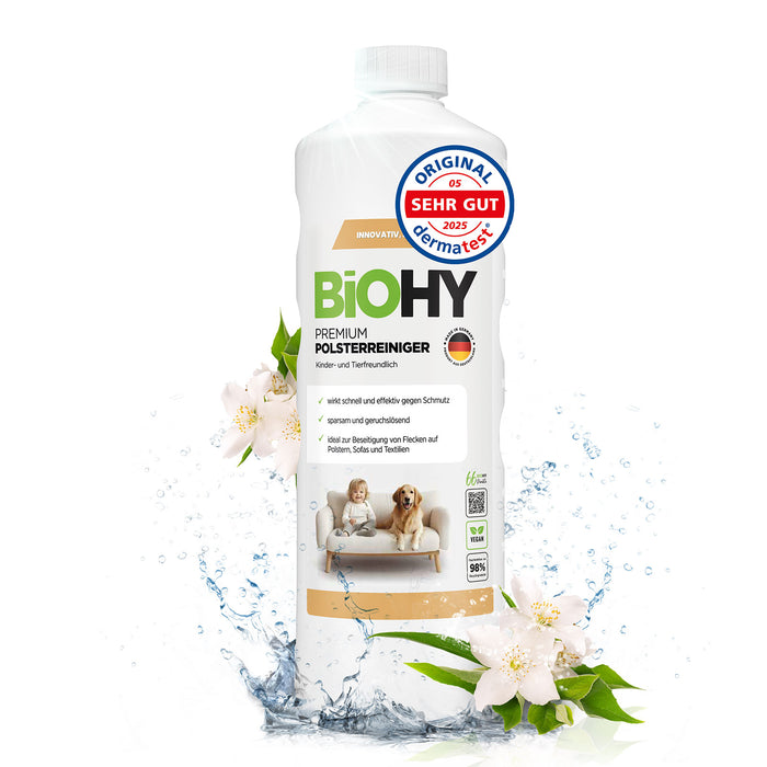 BiOHY Premium Polsterreiniger 1 Liter – Konzentrat für Sofa, Matratze und Autositz