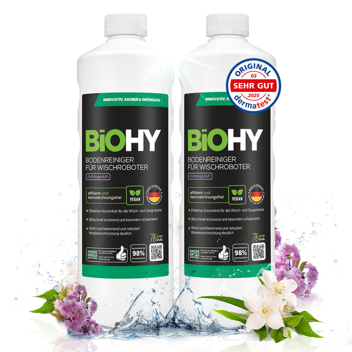 BiOHY Wischroboter-Reiniger Frühlingsduft für Roborock, Dreame und Ecovacs