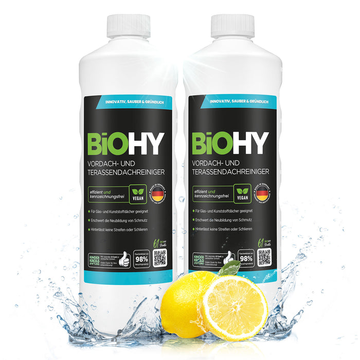 BiOHY Vordach- und Terrassendachreiniger im 2er-Pack (2 x 1 Liter)