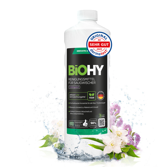 BiOHY Reiniger für Saugwischer mit Frühlingsduft – 1-Liter-Konzentrat für Tineco und Kärcher FC