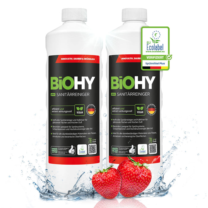 BiOHY Sanitärreiniger Plus im 2er-Pack – 2 x 1 Liter Konzentrat