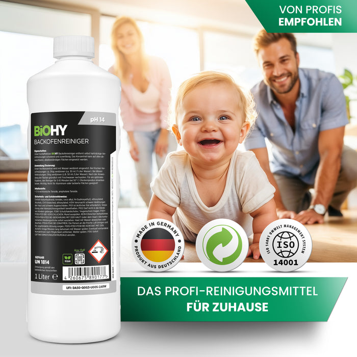BiOHY Backofenreiniger, Backofenspray, Ofenreiniger, Fettlöser – vegan & Made in Germany (Anwendung)