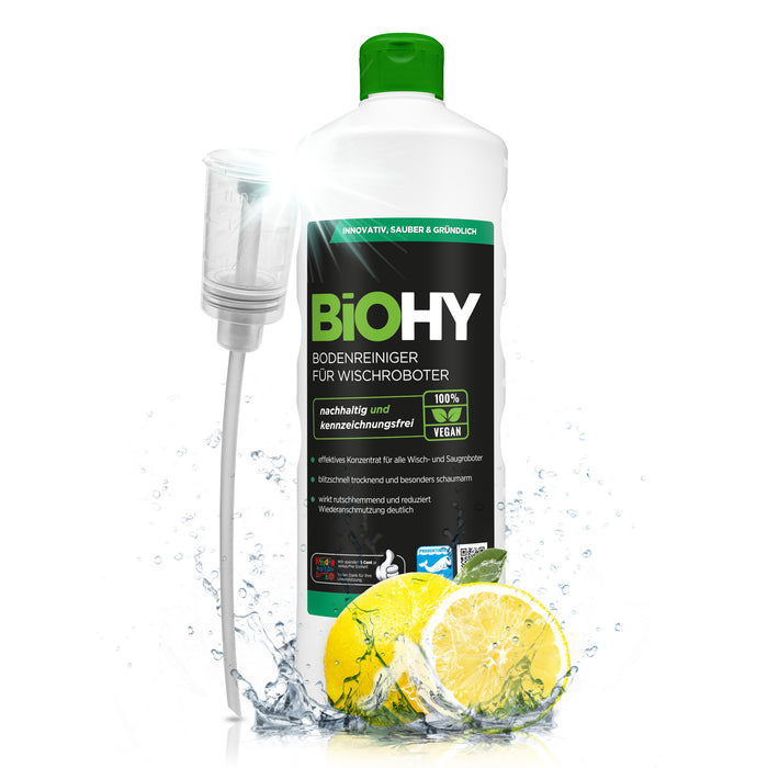 BiOHY Bodenreiniger für Wischroboter mit Dosierer