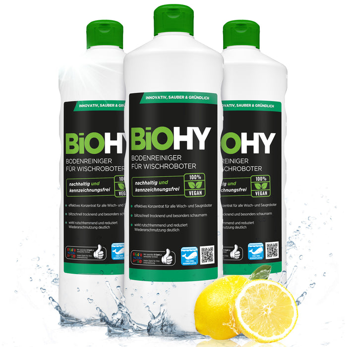 BiOHY Bodenreiniger für Wischroboter mit Dosierer