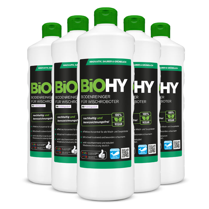 BiOHY Bodenreiniger für Wischroboter mit Dosierer