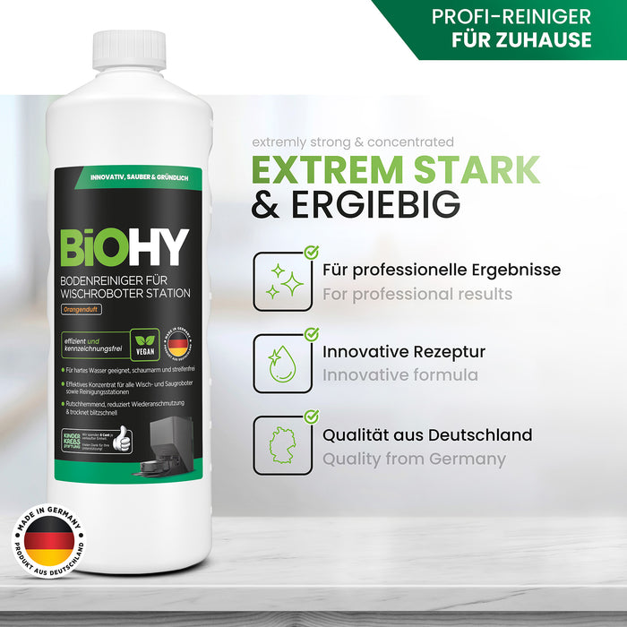 Produktvorteile im Überblick: nicht schäumend, streifenfrei, düsenschonend
