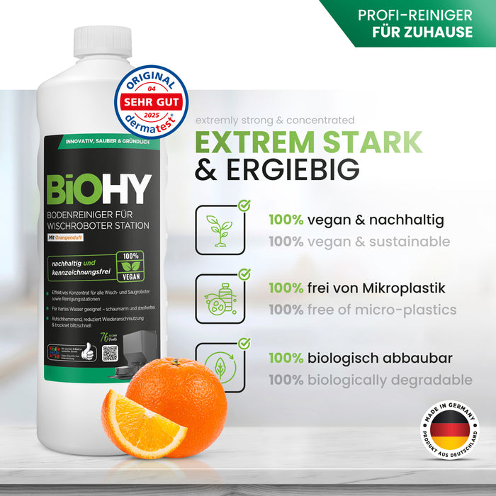BiOHY Bodenreiniger Wischroboter Station Orangenduft