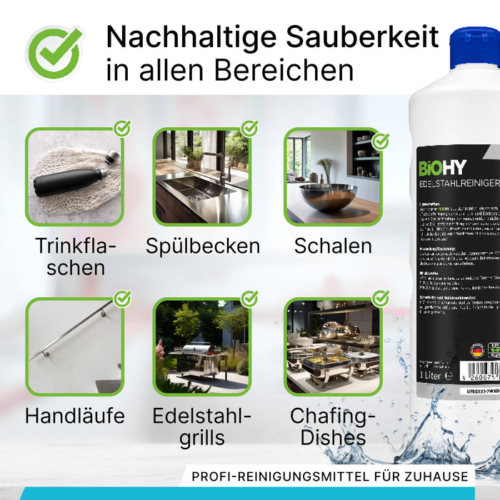 BiOHY Edelstahlreiniger im 10-Liter-Kanister