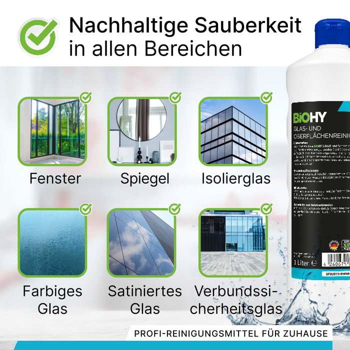 BiOHY Glas- und Oberflächenreiniger im 10-Liter-Kanister