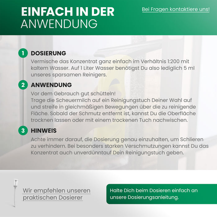BiOHY Glasreiniger für Fenstersauger
