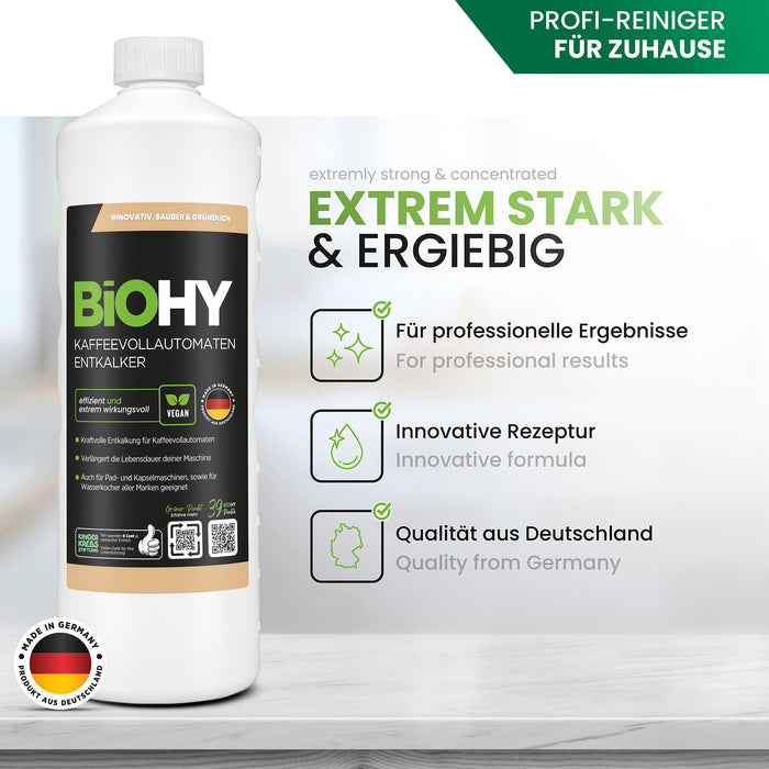 BiOHY Kaffeevollautomaten Entkalker – Produktvorteile & Dosierung im Überblick
