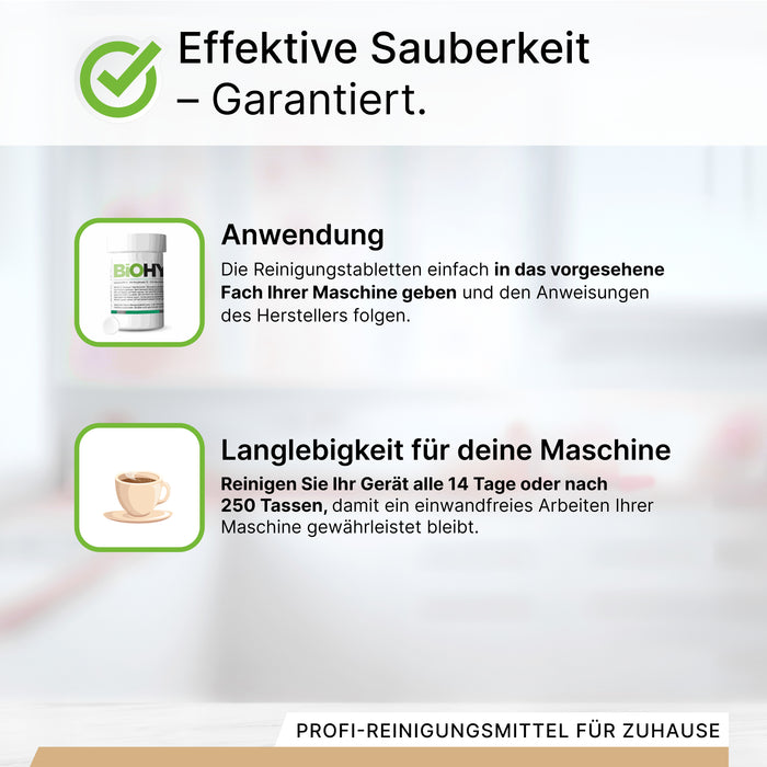 BiOHY Reinigungstabletten für Kaffeevollautomaten