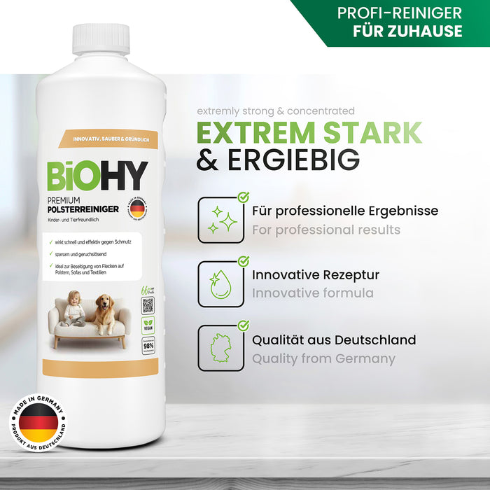 BiOHY Premium Polsterreiniger – Produktvorteile & Dosierung im Überblick