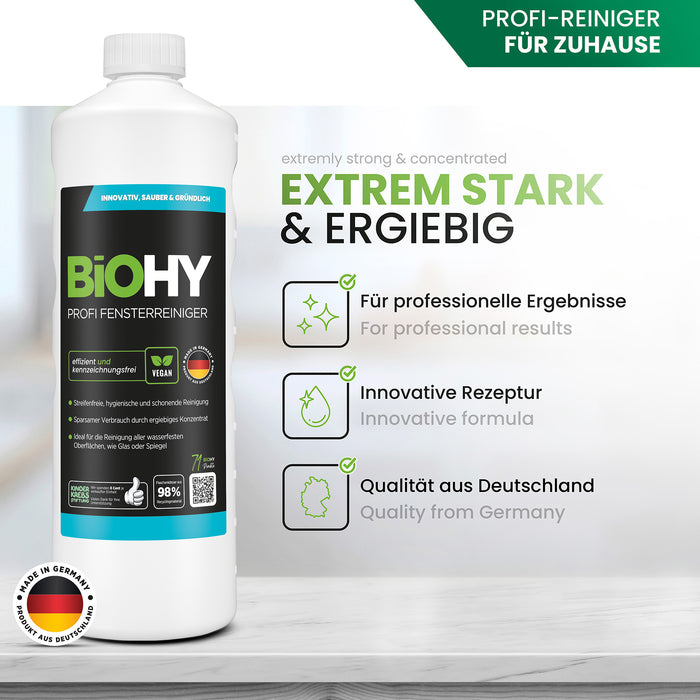 BiOHY Profi Fensterreiniger – Produktvorteile & Dosierung im Überblick