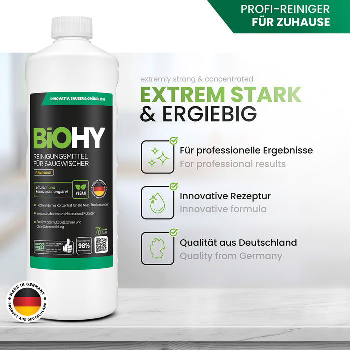 BiOHY Saugwischer-Reiniger – Produktvorteile & Dosierung