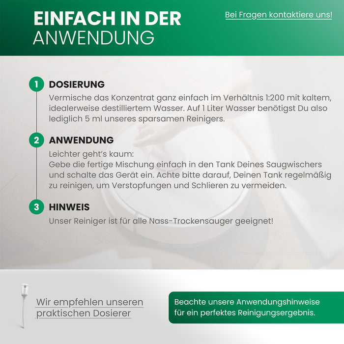 BiOHY Reiniger für Saugwischer mit Frühlingsduft – veganes Konzentrat für Tineco & Kärcher FC Saugwischer (Gebindegröße)
