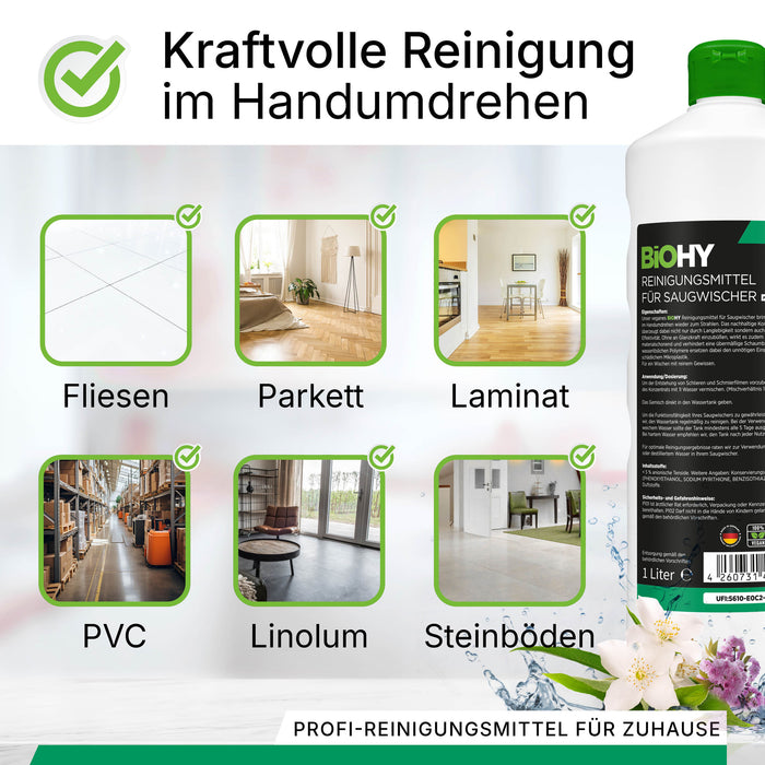 BiOHY Reiniger Saugwischer 10L mit Frühlingsduft