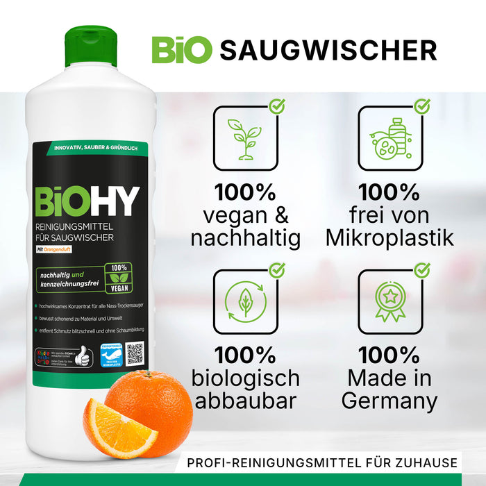 BiOHY Reiniger Saugwischer 10L mit Orangenduft