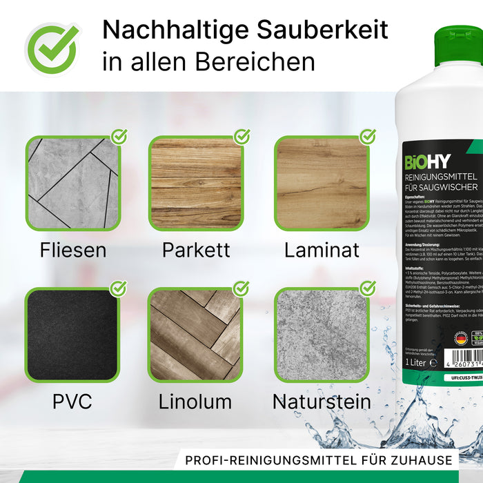 BiOHY Reinigungsmittel für Saugwischer im 10-Liter-Kanister