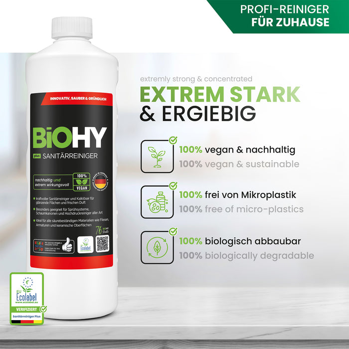 BiOHY nettoyant sanitaire, nettoyant salle de bain, détartrant, nettoyant salle de bain